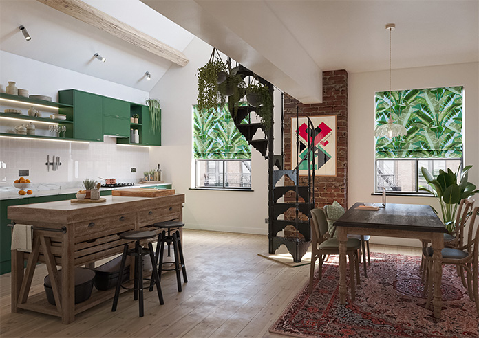 Rodeo Drive, Jade - Roman Blind - Image 6
